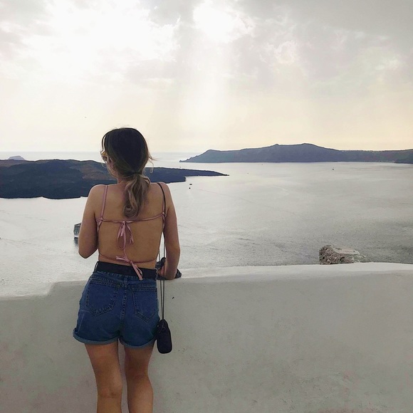 Pink open back crop top - Picture 2 of 2